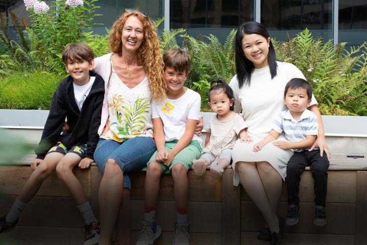 Families at YWCA Rooftop Garden