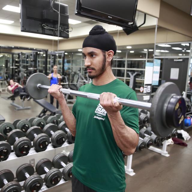 Man with weights