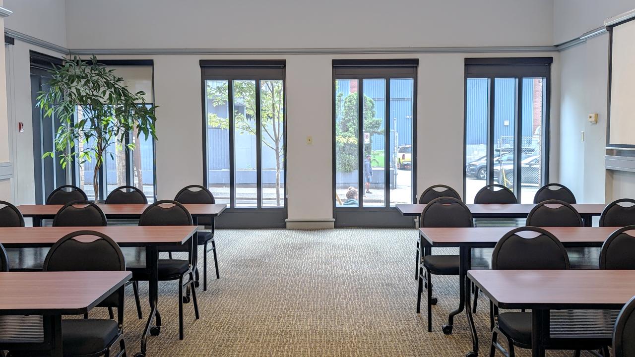 Canfor and Royal Combined room - classroom - YWCA Hotel Vancouver Meeting room rentals